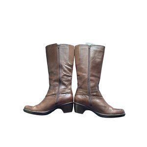 Clarks brown mid calf leather boot size 10m
